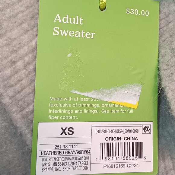 NEW Women's "I'm More Of A Dog Person" Turtleneck Sweater - Heathered Gray - Picture 7 of 10